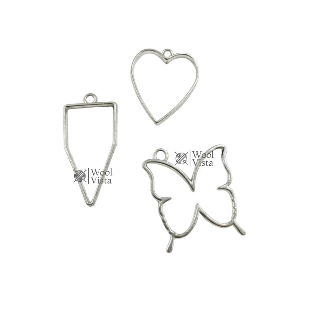 OPEN BEZELS HOLLOW FRAME PENDANTS – JEWELRY CASTING MOLDS FOR RESIN, NECKLACES & EARRING MAKING SUPPLIES