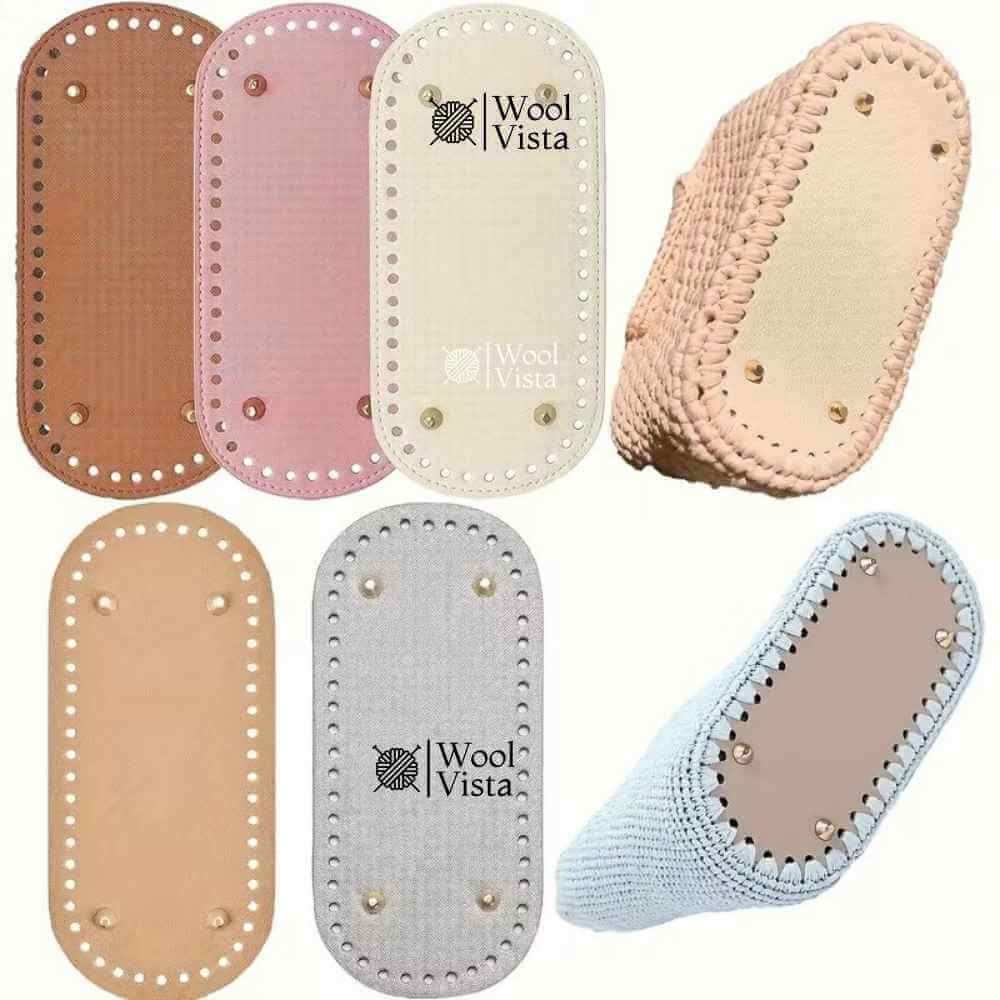 OVAL LEATHER BAG BASE 9" x 4"