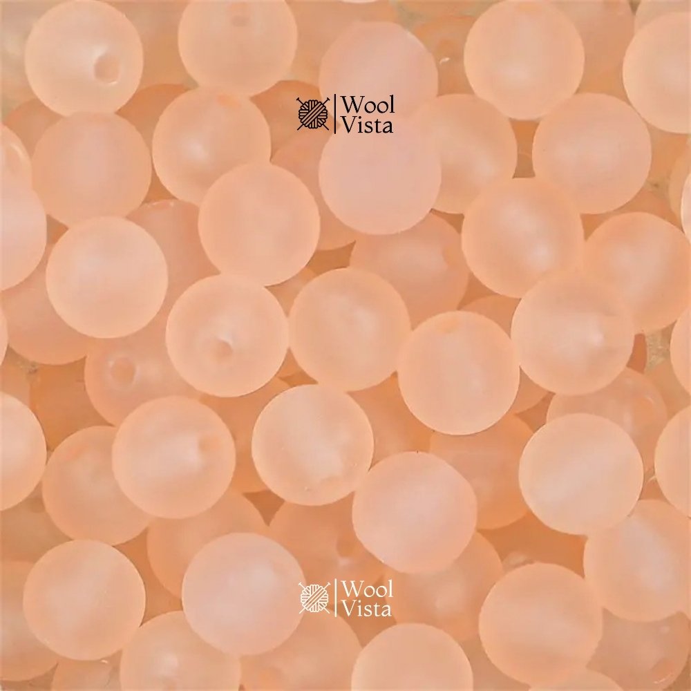 MATTE TRANSPARENT ACRYLIC BEADS – COLORFUL ROUND LOOSE BEADS STRAND