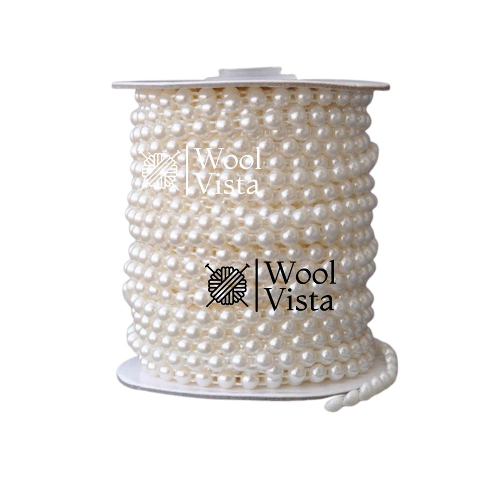 PEARL STRING – FAUX PEARL BEADS STRAND FOR DIY JEWELRY MAKING, NECKLACES, BRACELETS & CRAFT PROJECTS