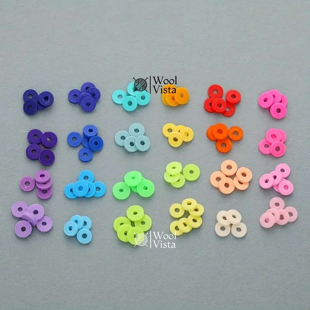 POLYMER CLAY BEADS SET – 6MM COLORFUL SPACER BEADS FOR JEWELRY MAKING