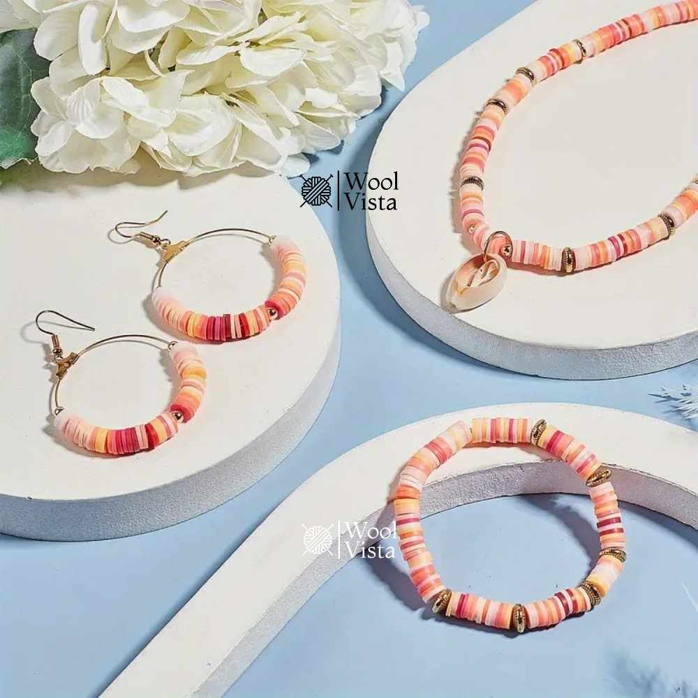 POLYMER CLAY BEADS SET – 6MM COLORFUL SPACER BEADS FOR JEWELRY MAKING