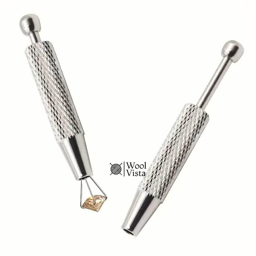 PRECISION 4-PRONG JEWELRY TWEEZERS – GEM & BEAD HOLDER TOOL FOR JEWELRY MAKING & CRAFTS