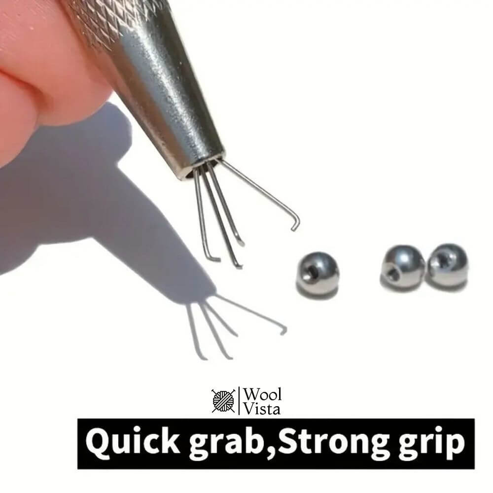 PRECISION 4-PRONG JEWELRY TWEEZERS – GEM & BEAD HOLDER TOOL FOR JEWELRY MAKING & CRAFTS