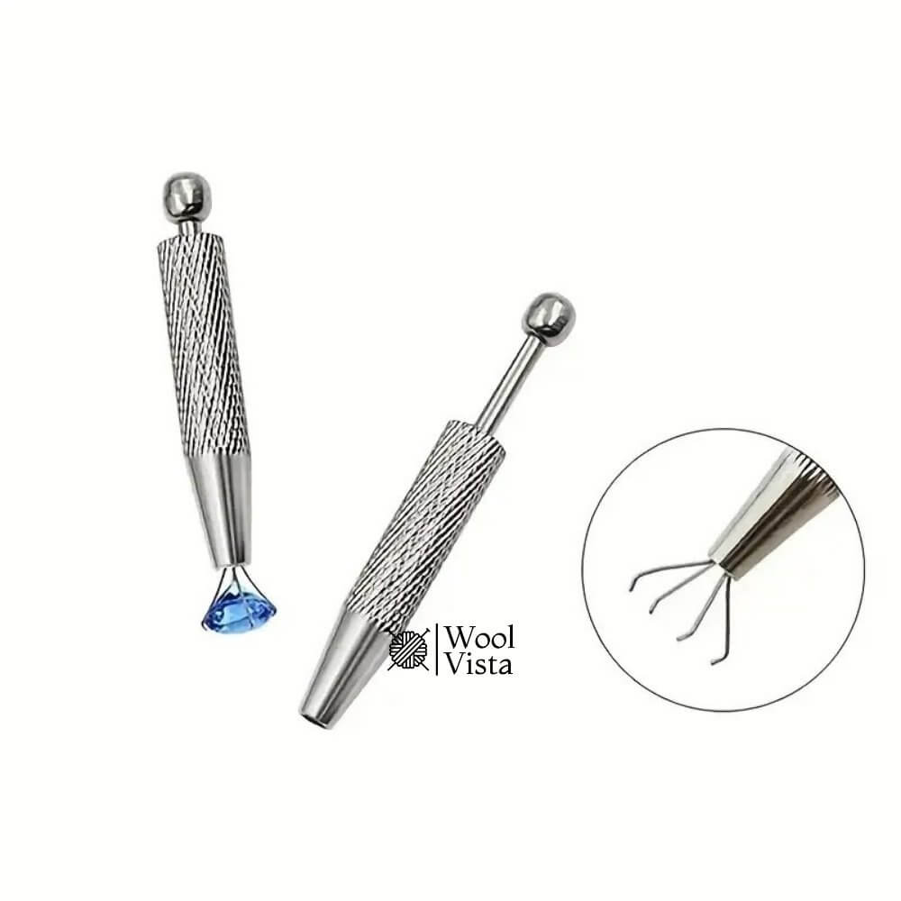 PRECISION 4-PRONG JEWELRY TWEEZERS – GEM & BEAD HOLDER TOOL FOR JEWELRY MAKING & CRAFTS