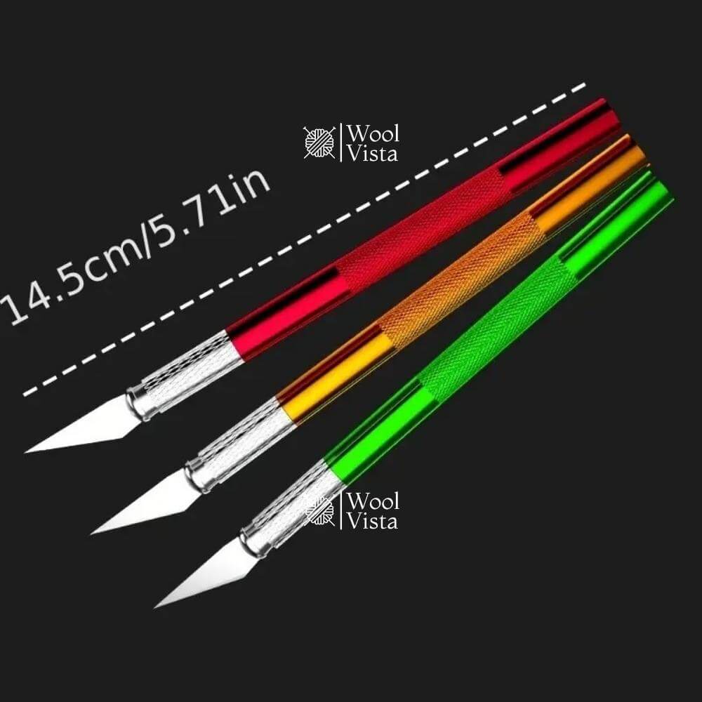 PRECISION CARVING KNIFE SET WITH ALUMINIUM ALLOY HANDLES & BLADES – (13 PCS) -TOOL KIT WITH STORAGE BOX