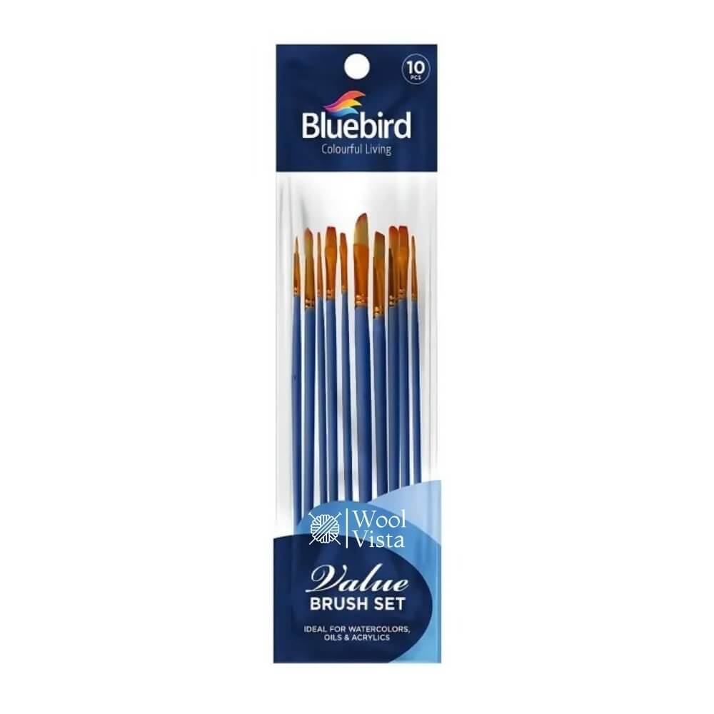 PROFESSIONAL ARTIST BRUSH SET – 10 BRUSHES FOR WATERCOLOR, ACRYLIC & OIL