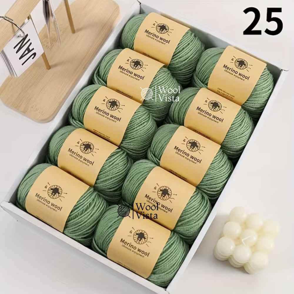 PURE WOOL FINELY WOVEN HAND-DYED YARN – 100% PURE WOOL FOR KNITTING & CROCHET