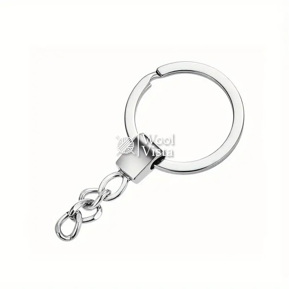 SILVER ALLOY KEYCHAIN RINGS - (10 PIECES)