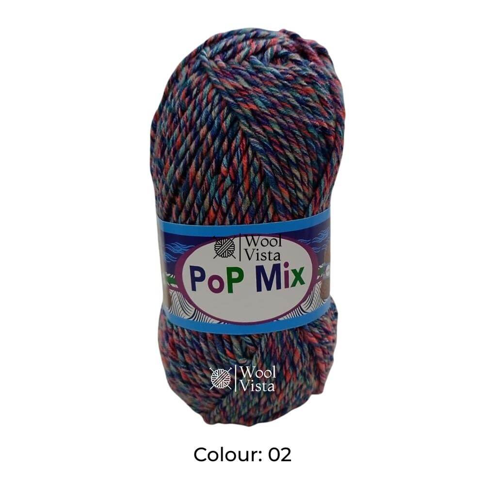 POP MIX YARN BALL - (PACK OF 5 YARN BALLS)