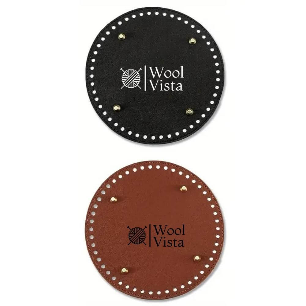 ROUND PU LEATHER BAG BASE