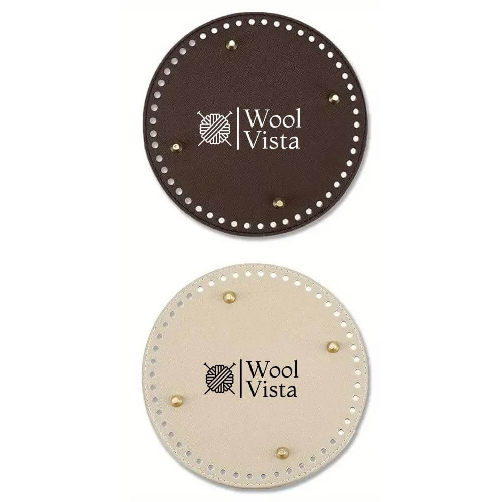 ROUND PU LEATHER BAG BASE