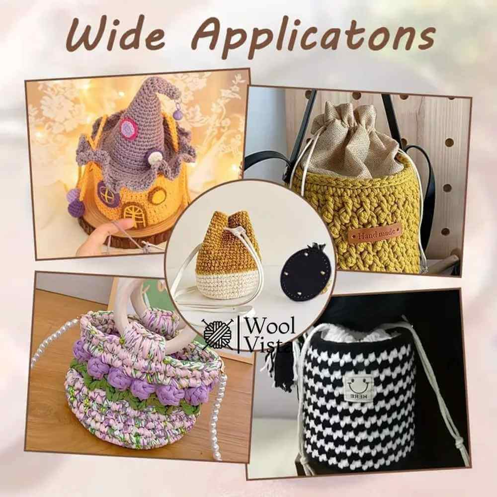 ROUND PU LEATHER BAG BASE
