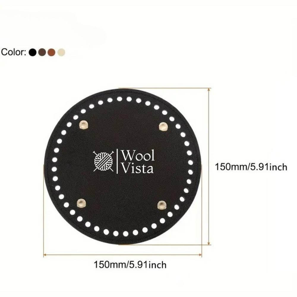 ROUND PU LEATHER BAG BASE