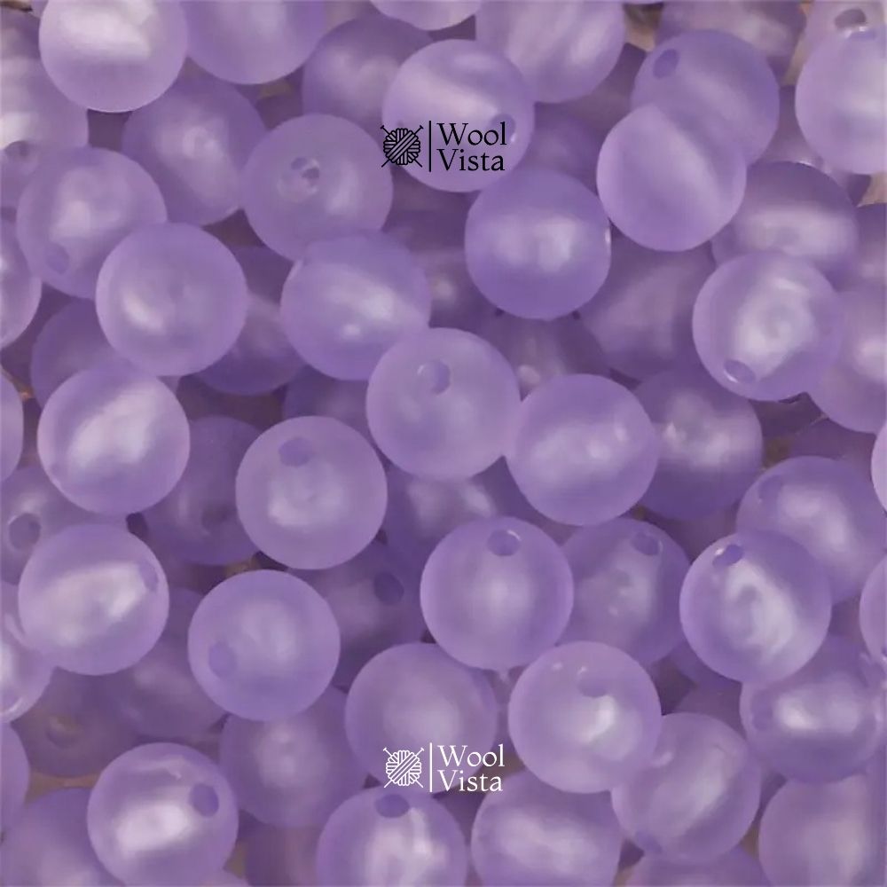 MATTE TRANSPARENT ACRYLIC BEADS – COLORFUL ROUND LOOSE BEADS STRAND