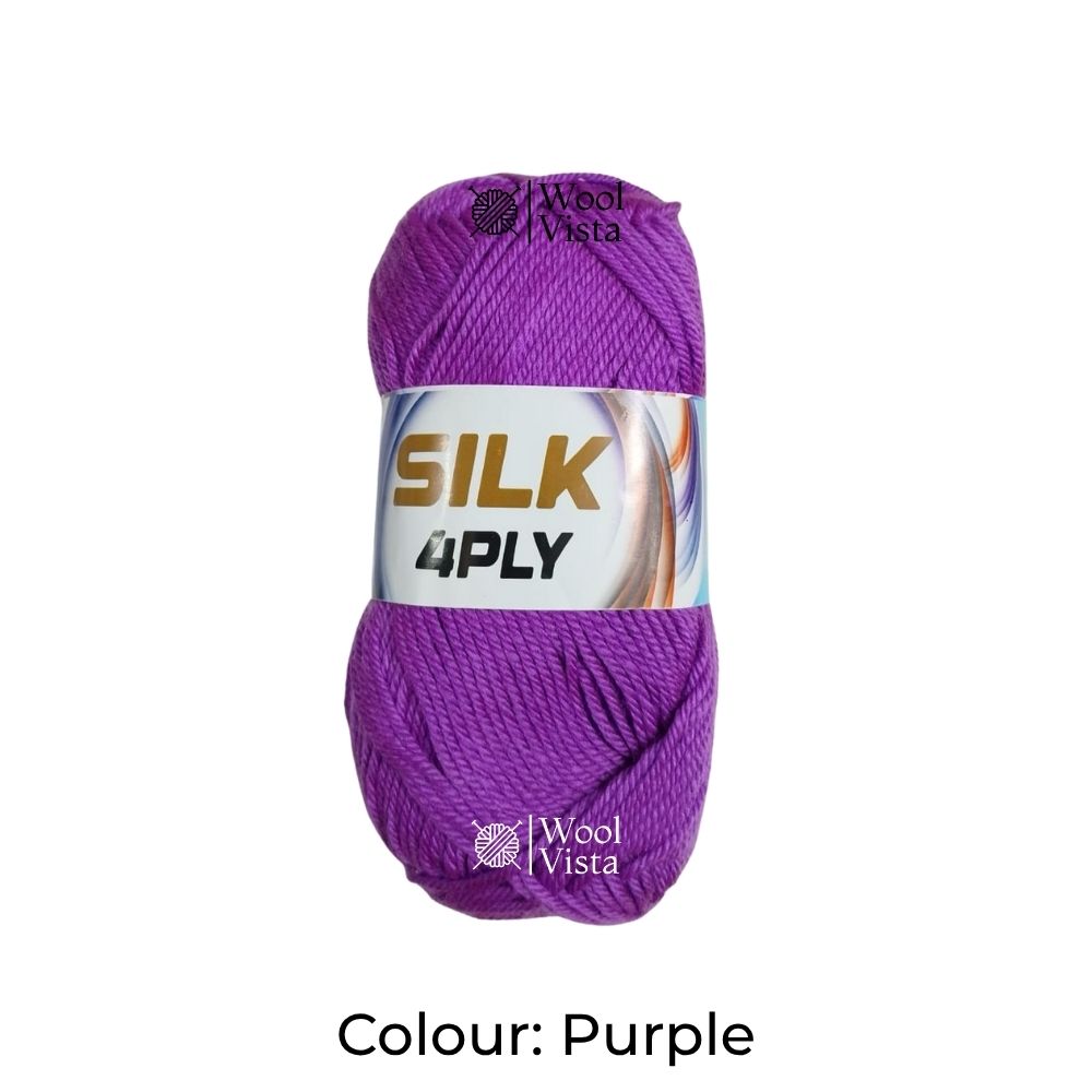 SUPER SOFT SILKY YARN BALL (PACK OF 4 YARN BALLS)