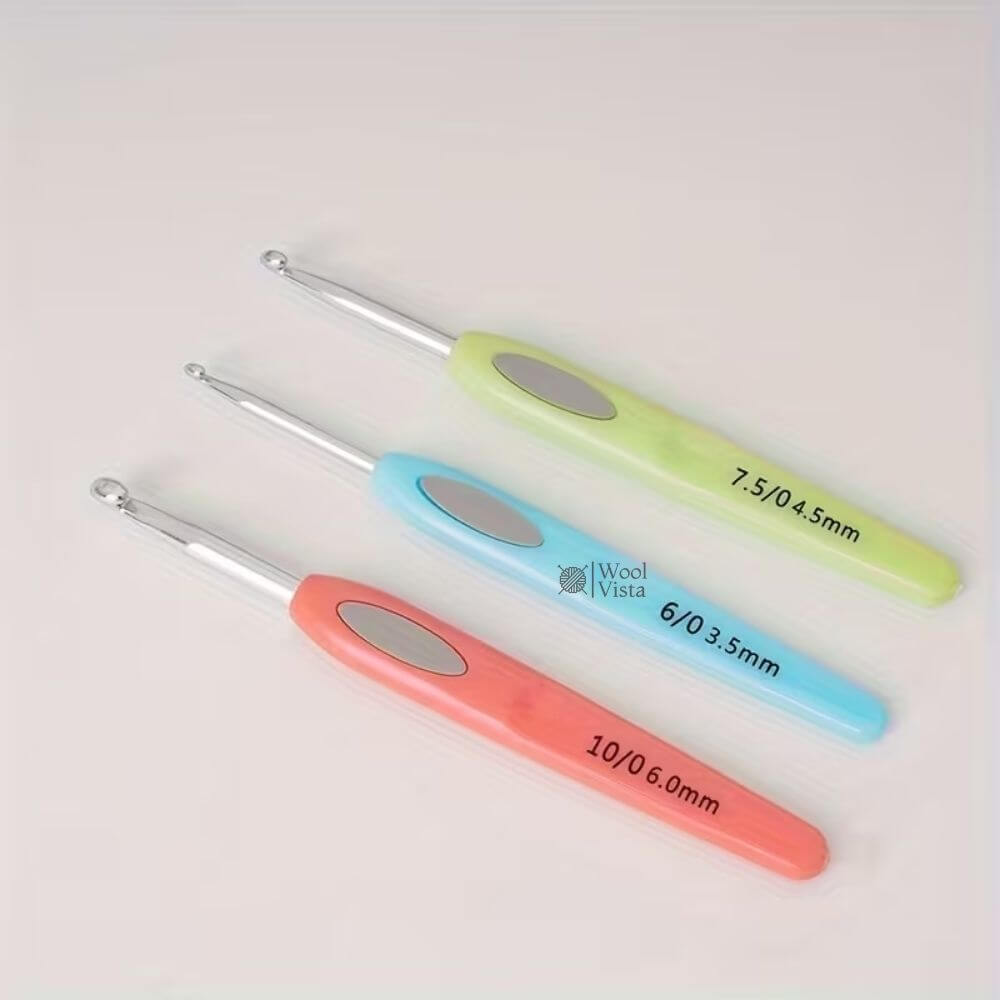 RAINBOW CROCHET HOOK SET OF 8 – ERGONOMIC, NON-SLIP MIXED COLOR KNITTING & CROCHET TOOLS