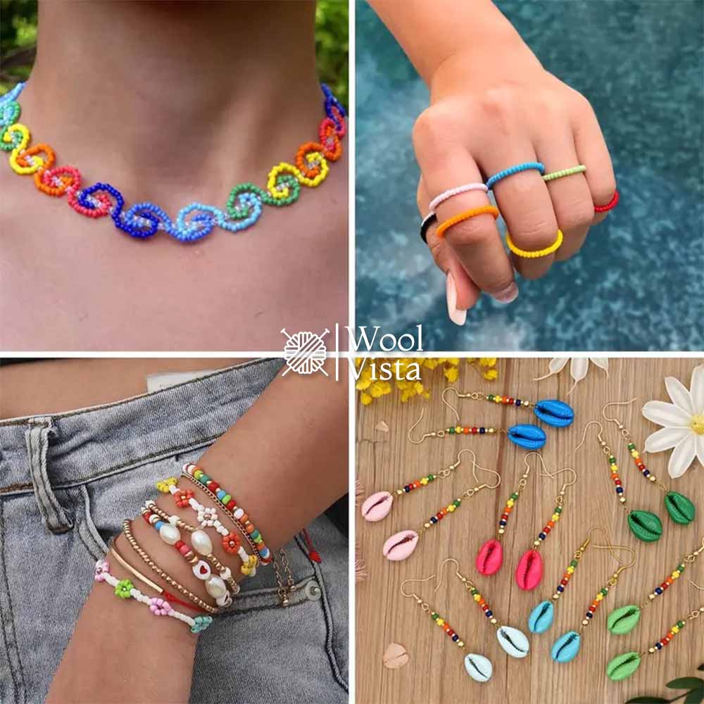 RAINBOW SEED BEADS SET - (80 Grams)