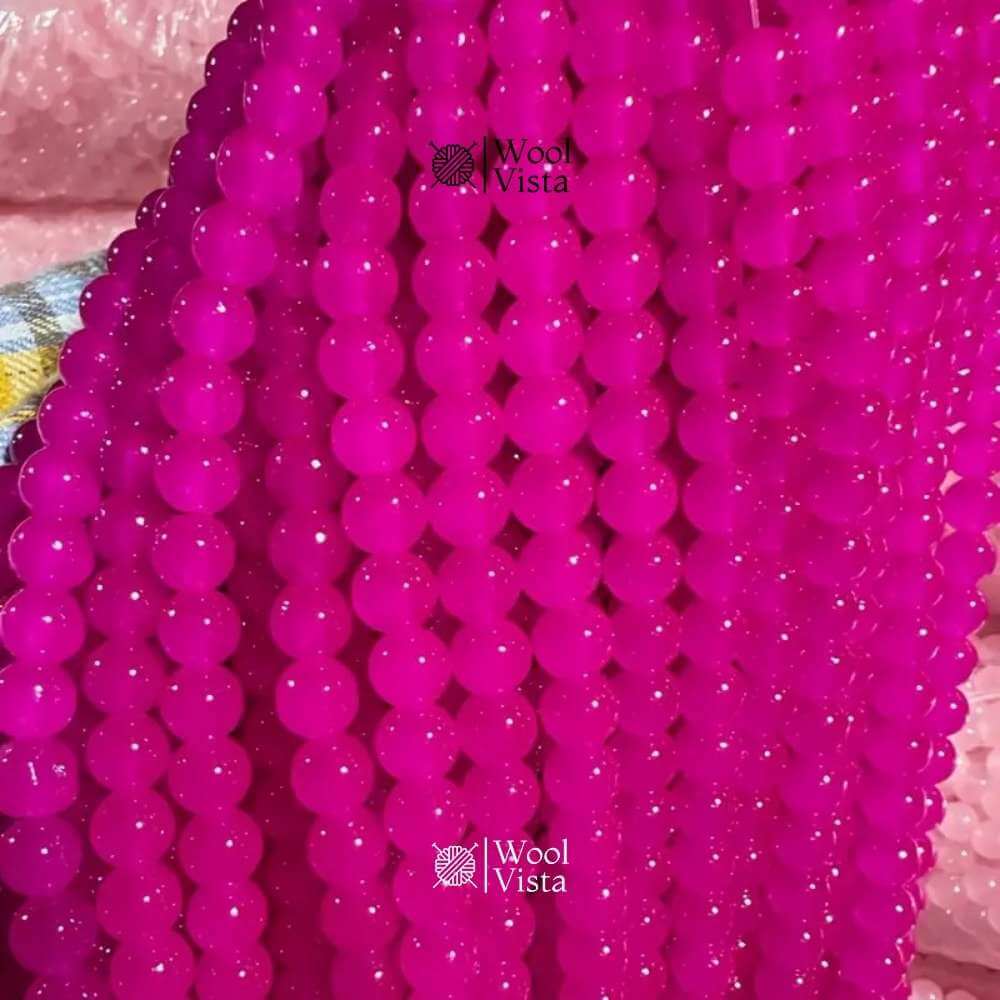 GLASS IMITATION JADE BEADS – 100PCS STRAND FOR DIY JEWELRY MAKING