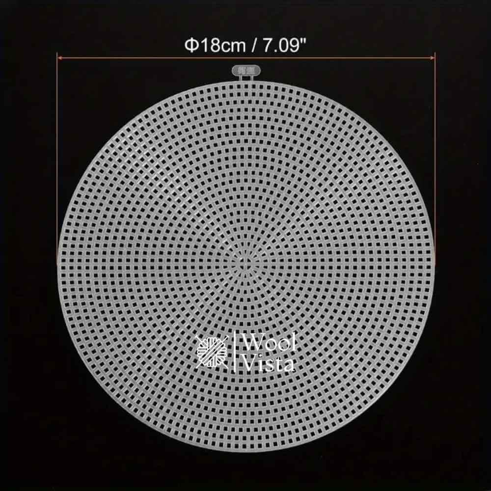 PLASTIC ROUND SHAPE CANVAS MESH SHEETS FOR BAGS AND DIY ACCESSORIES