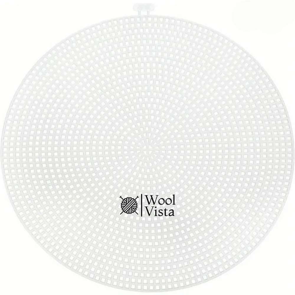 PLASTIC ROUND SHAPE CANVAS MESH SHEETS FOR BAGS AND DIY ACCESSORIES