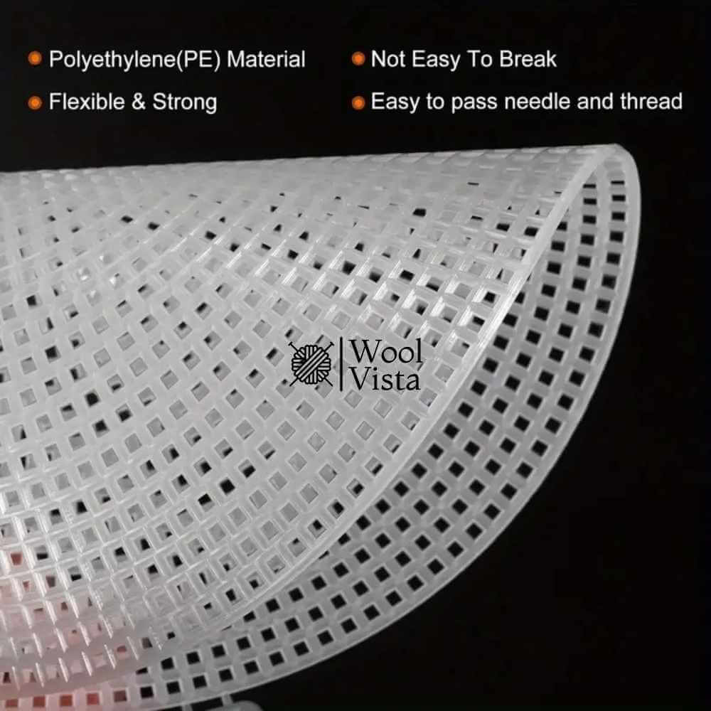 PLASTIC ROUND SHAPE CANVAS MESH SHEETS FOR BAGS AND DIY ACCESSORIES
