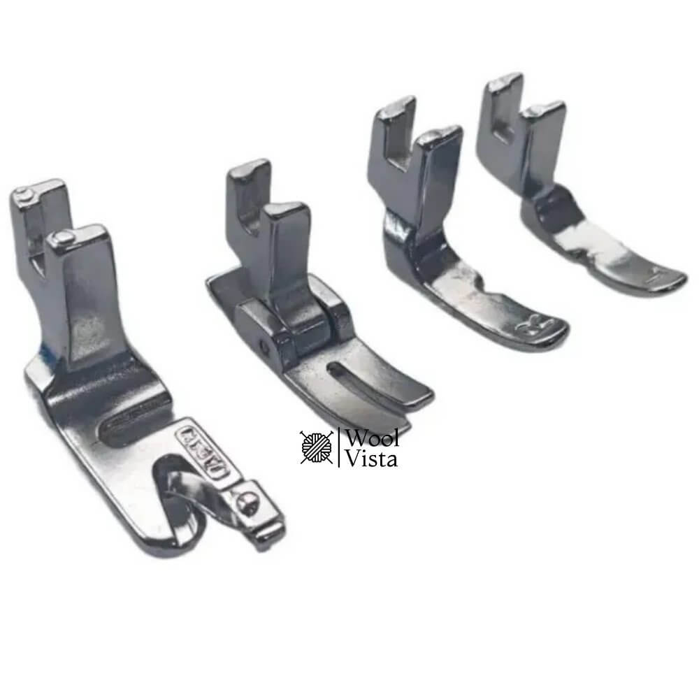SEWING MACHINE PRESSER FOOT SET – FOR HEMMING, PIPING & GENERAL SEWING (5 PIECES)