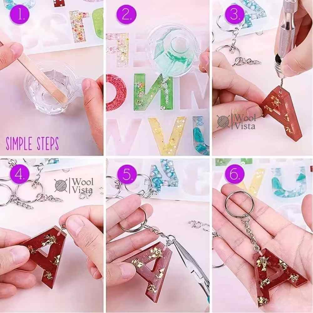 SILICONE LETTER RESIN MOLD – ALPHABET & NUMERIC MOLD FOR DIY JEWELRY, RESIN ART & CRAFT CASTING PROJECTS