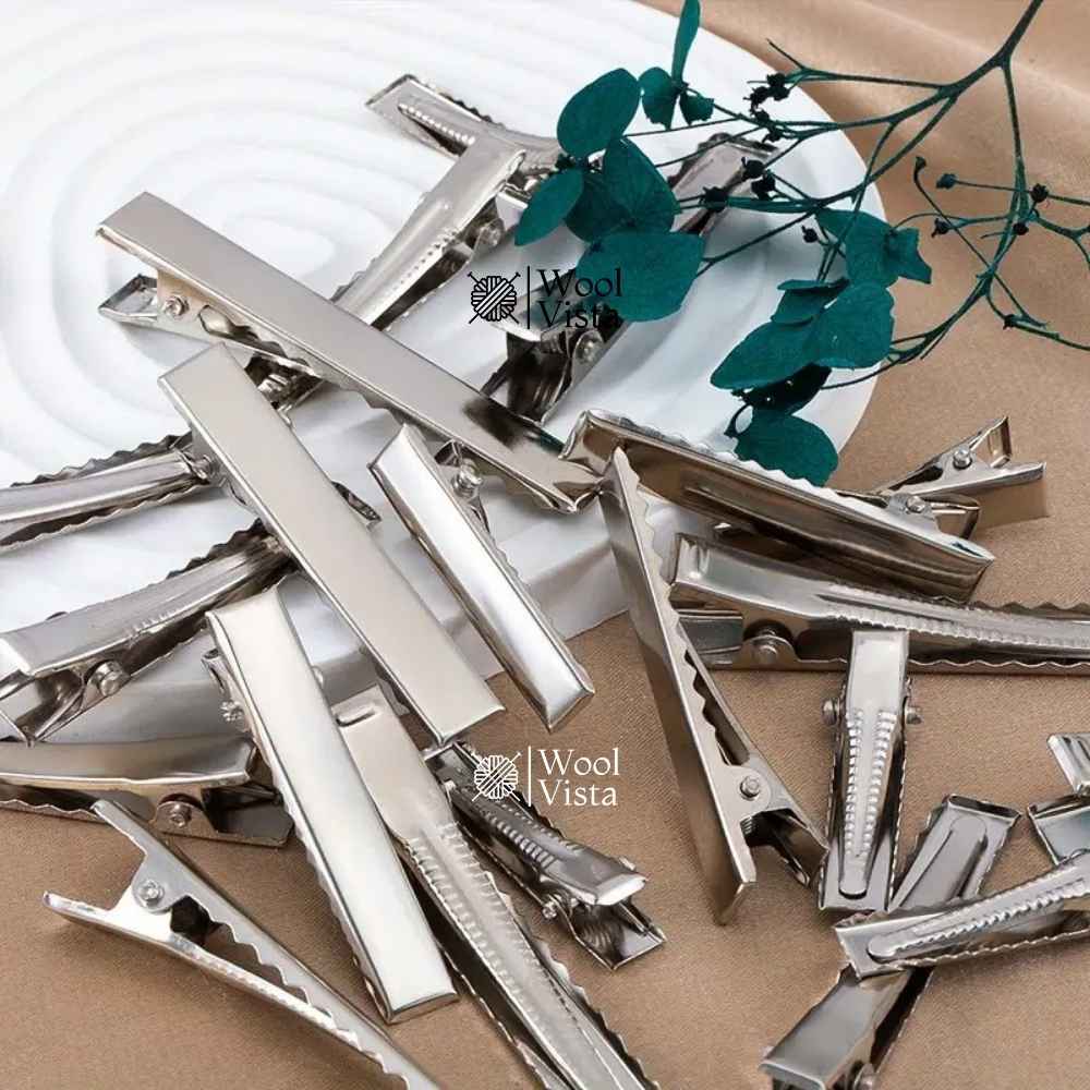 SILVERY METAL ALLIGATOR HAIR CLIPS – DUCKBILL DIY HAIR ACCESSORIES