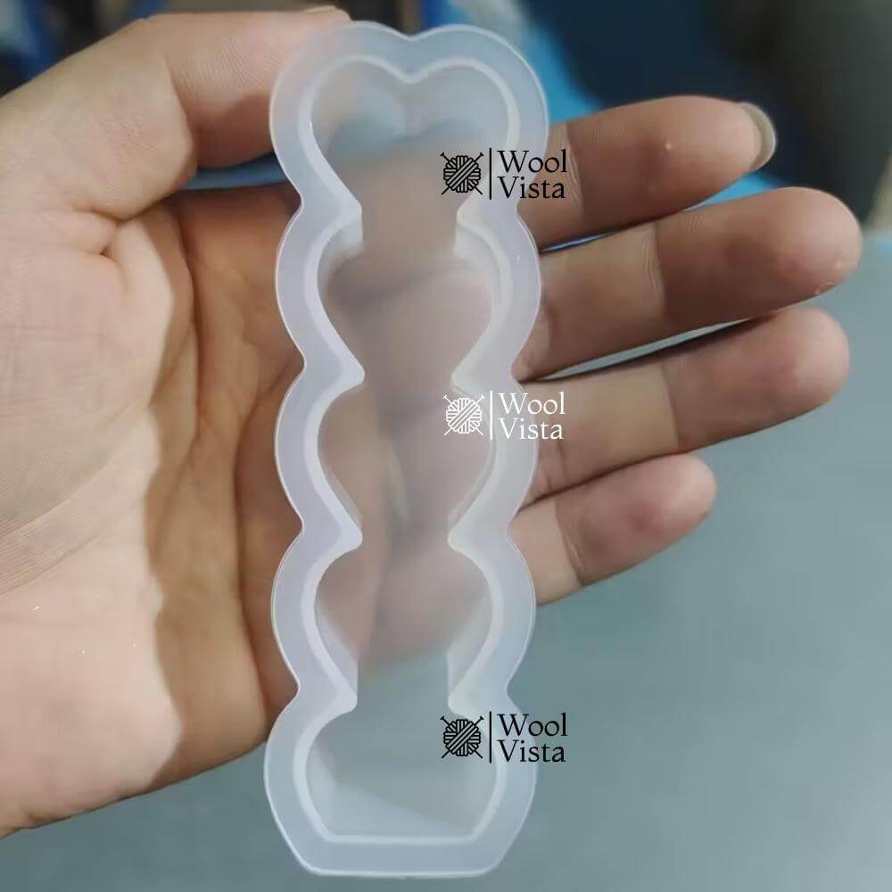 SMALL HEART PILLAR SILICONE MOLD – FOR CANDLE MAKING, RESIN ART & HANDMADE CRAFTS