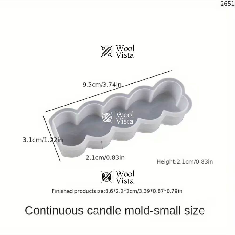 SMALL HEART PILLAR SILICONE MOLD – FOR CANDLE MAKING, RESIN ART & HANDMADE CRAFTS