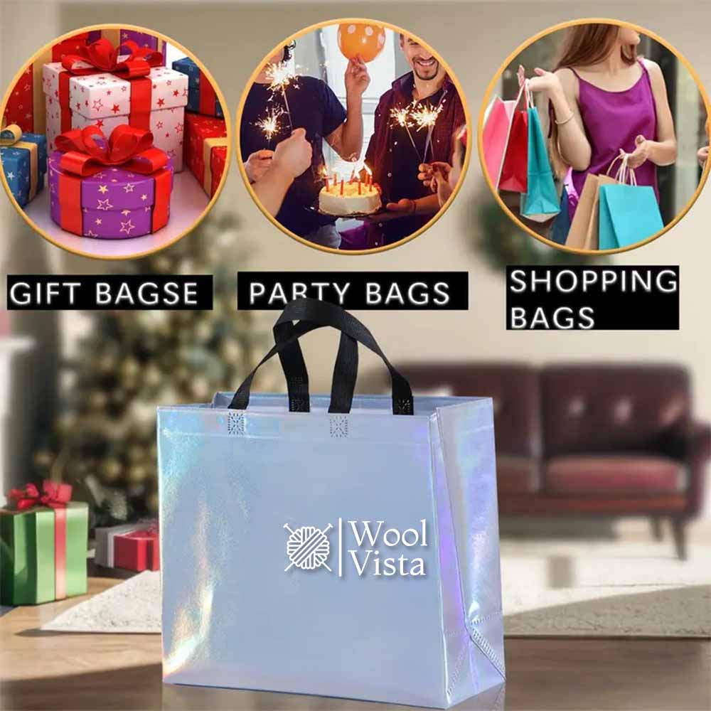 SPARKLING RAINBOW HOLOGRAPHIC LARGE GIFT BAGS