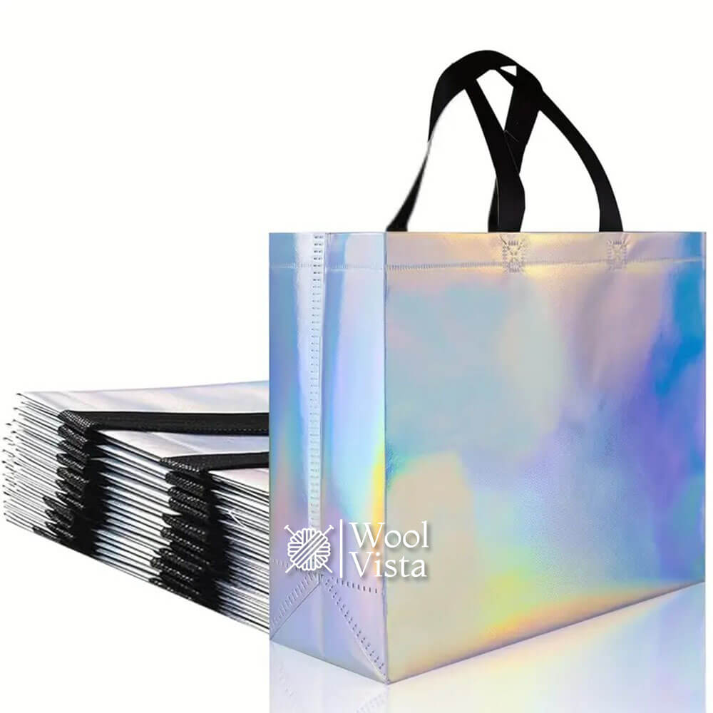 SPARKLING RAINBOW HOLOGRAPHIC LARGE GIFT BAGS