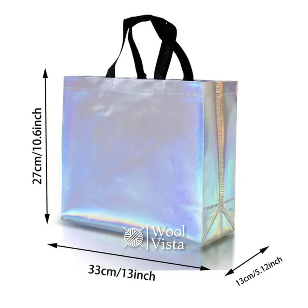 SPARKLING RAINBOW HOLOGRAPHIC LARGE GIFT BAGS