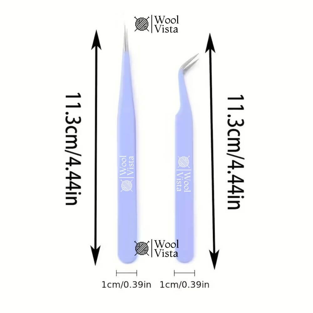 STAINLESS STEEL PRECISION TWEEZERS – DIY CRAFTING & JEWELRY MAKING TOOLS (2 PCS)