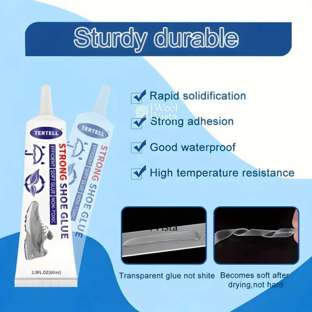 STRONG SHOE REPAIR GLUE – 60ML TUBE FOR SNEAKERS, LEATHER & CRAFTS