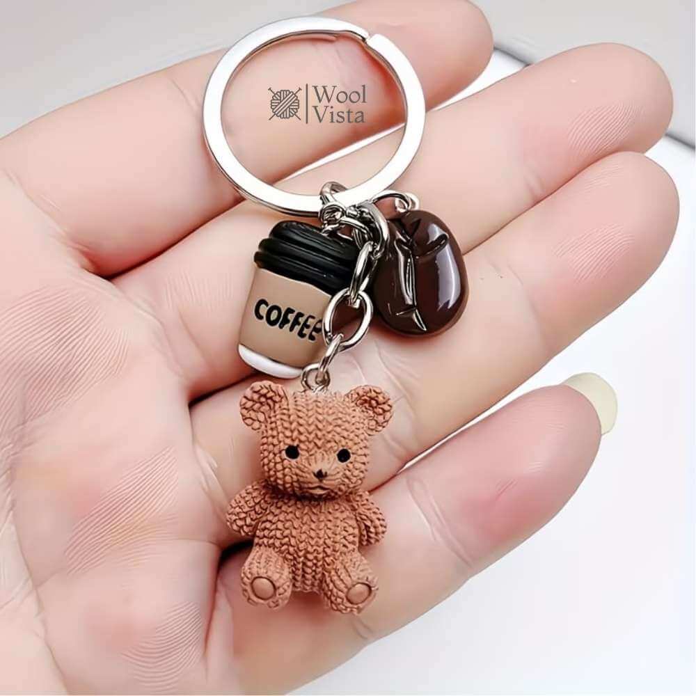 STYLISH ALLOY & ENAMEL 3D CHARM KEYCHAIN – CUTE FASHION KEY RING GIFT FOR HER, BAG CHARM ACCESSORY