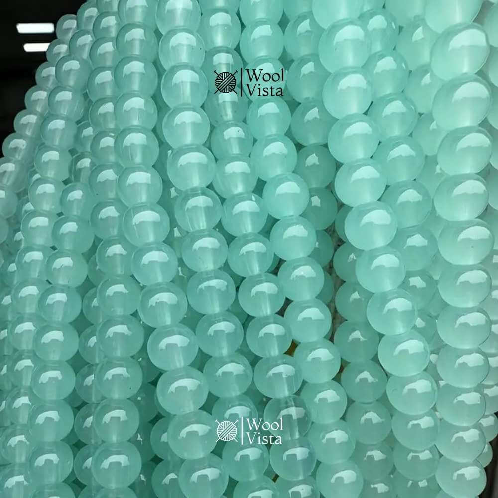 GLASS IMITATION JADE BEADS – 100PCS STRAND FOR DIY JEWELRY MAKING