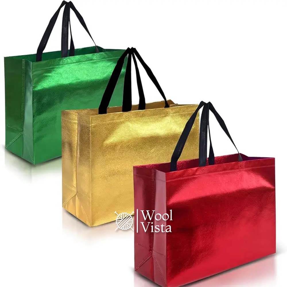 SHINY COLOURED NON-WOVEN GIFT BAGS