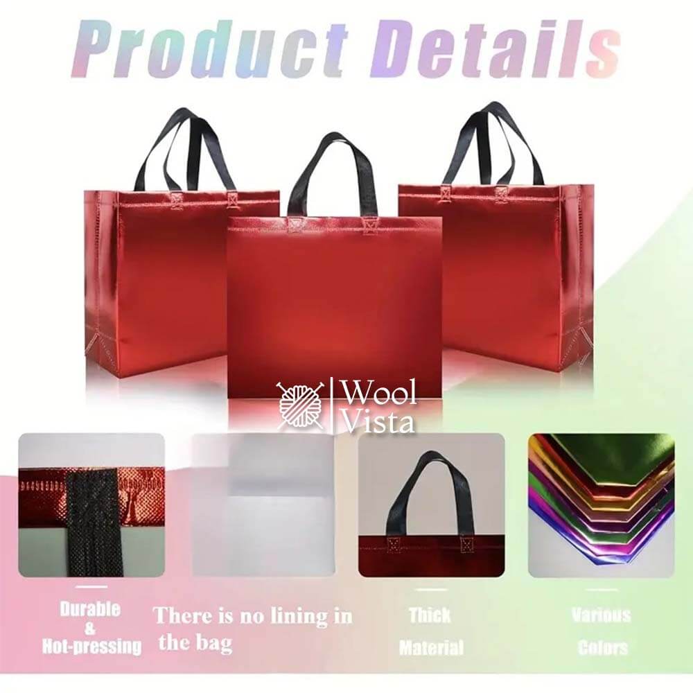 SHINY COLOURED NON-WOVEN GIFT BAGS