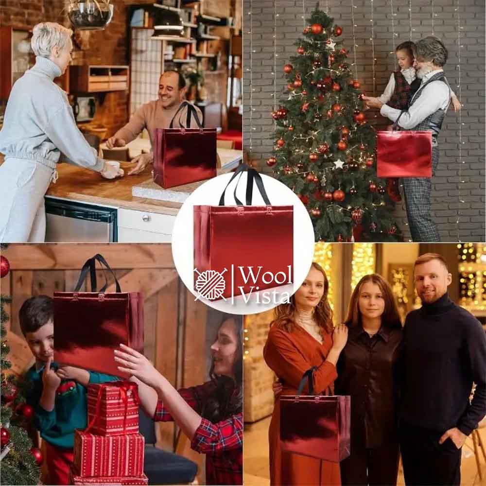 SHINY COLOURED NON-WOVEN GIFT BAGS