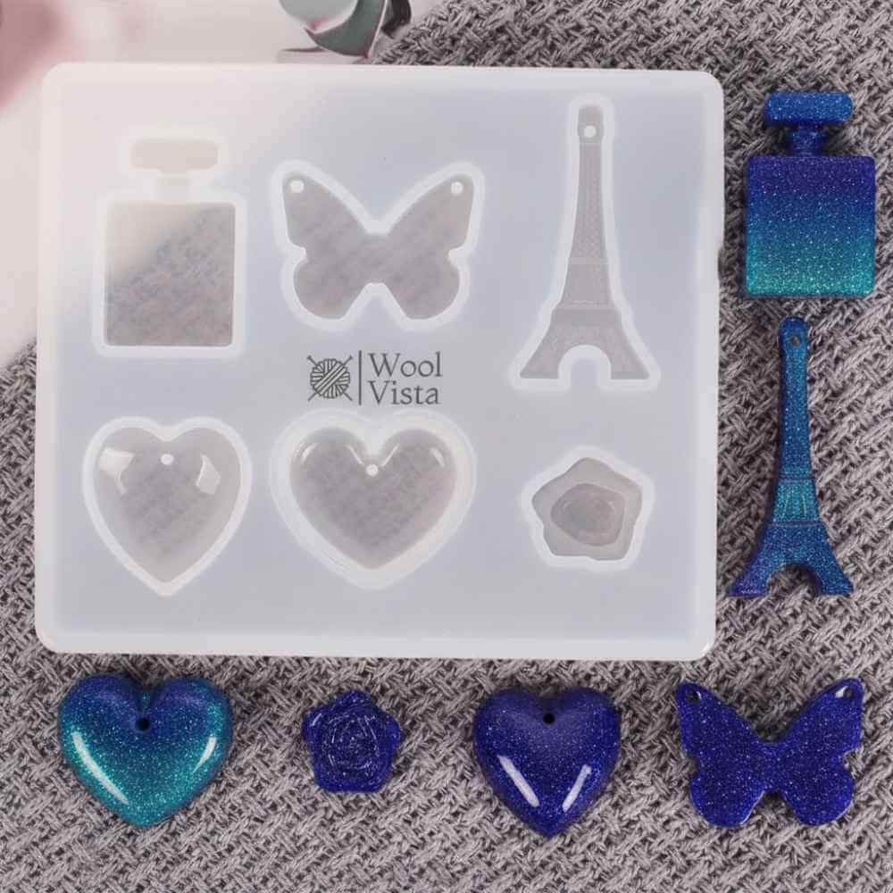 SILICONE MOLD FOR PENDANT, NECKLACE, BRACELET & KEYCHAIN MAKING – EPOXY RESIN JEWELRY CRAFT MOLD