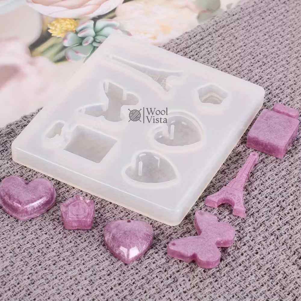 SILICONE MOLD FOR PENDANT, NECKLACE, BRACELET & KEYCHAIN MAKING – EPOXY RESIN JEWELRY CRAFT MOLD