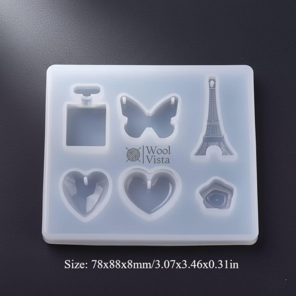 SILICONE MOLD FOR PENDANT, NECKLACE, BRACELET & KEYCHAIN MAKING – EPOXY RESIN JEWELRY CRAFT MOLD