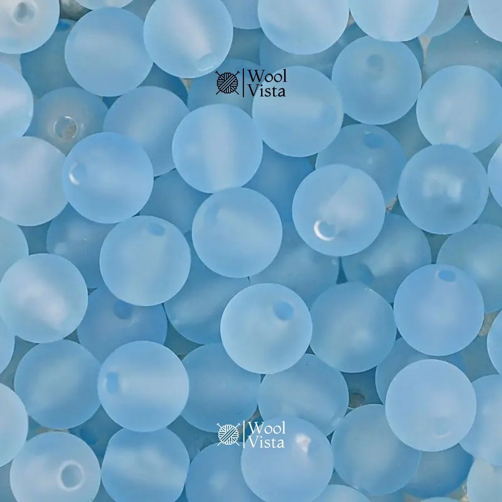 MATTE TRANSPARENT ACRYLIC BEADS – COLORFUL ROUND LOOSE BEADS STRAND