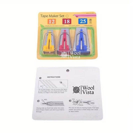 TAPE MAKER SET – EDGE BANDING TOOLS WITH BINDING MACHINE, ROLLING EDGE TOOL & TUBE PULLER - (SET OF 3)