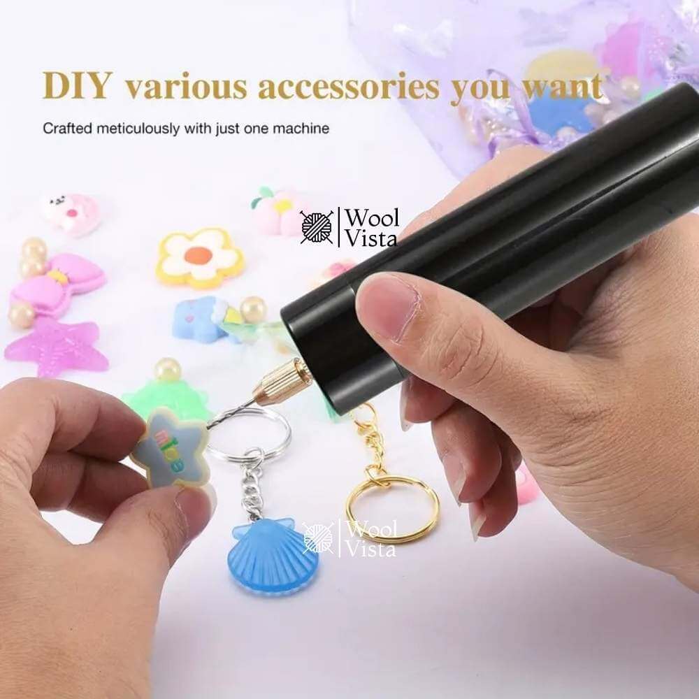 USB-POWERED HANDHELD ELECTRIC DRILL SET WITH 3 BITS – PRECISION TOOL FOR DIY WOOD & METAL CRAFTS