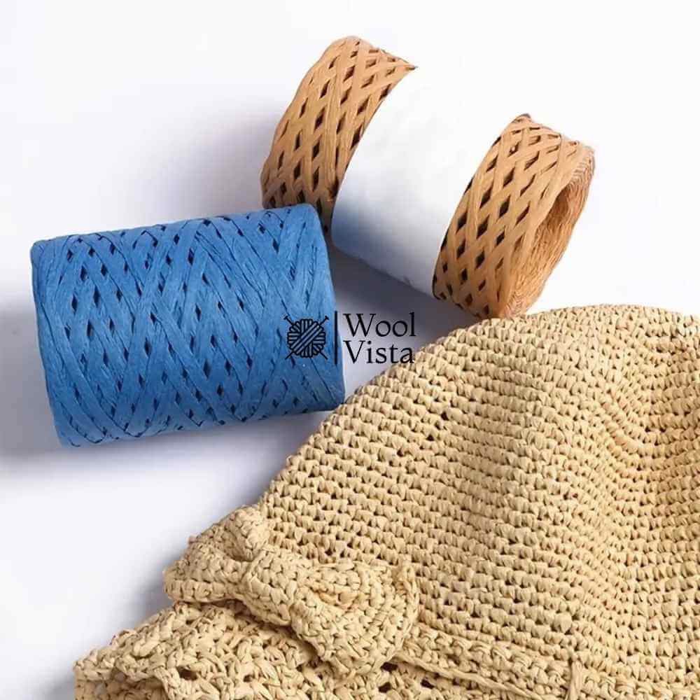 VIBRANT RAFFIA KNITTING YARN – FOR DIY HATS, BAGS & CRAFT PROJECTS