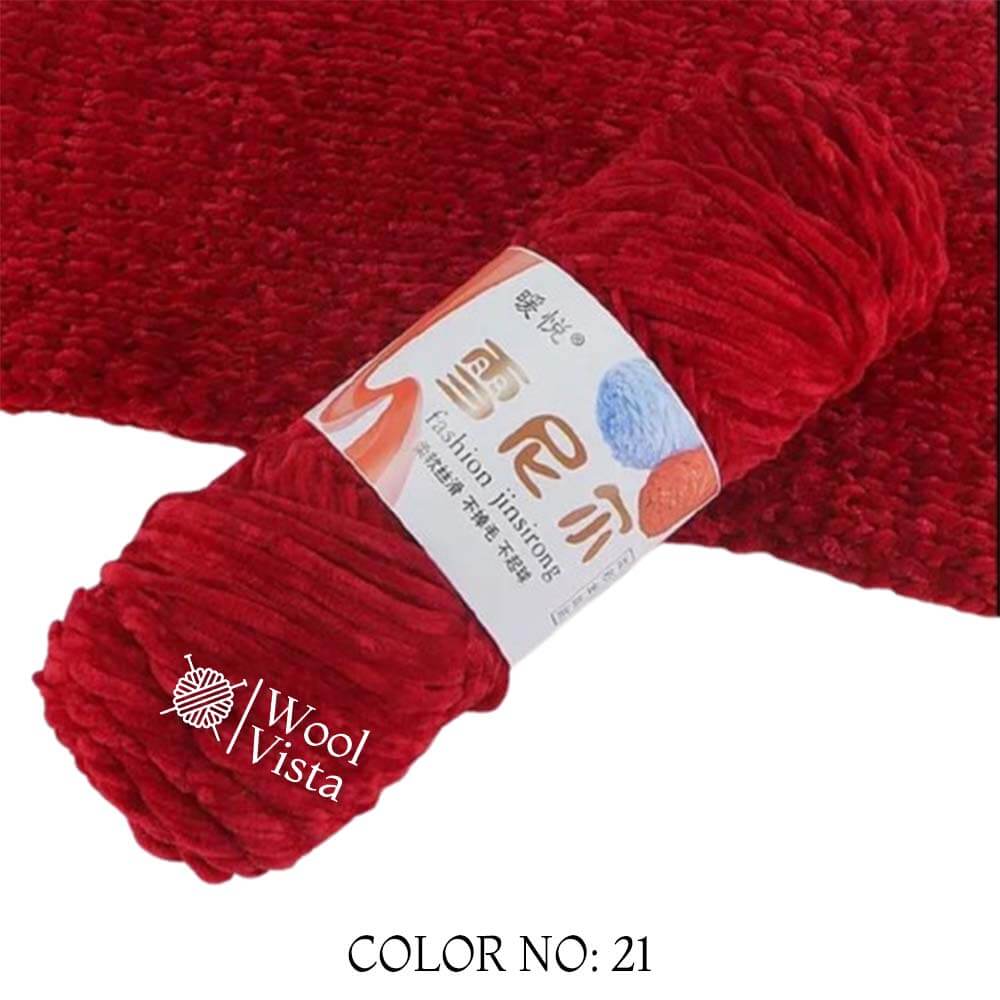 VELVET CHENILLE YARN - VELVET YARN BALL (PACK OF 5)