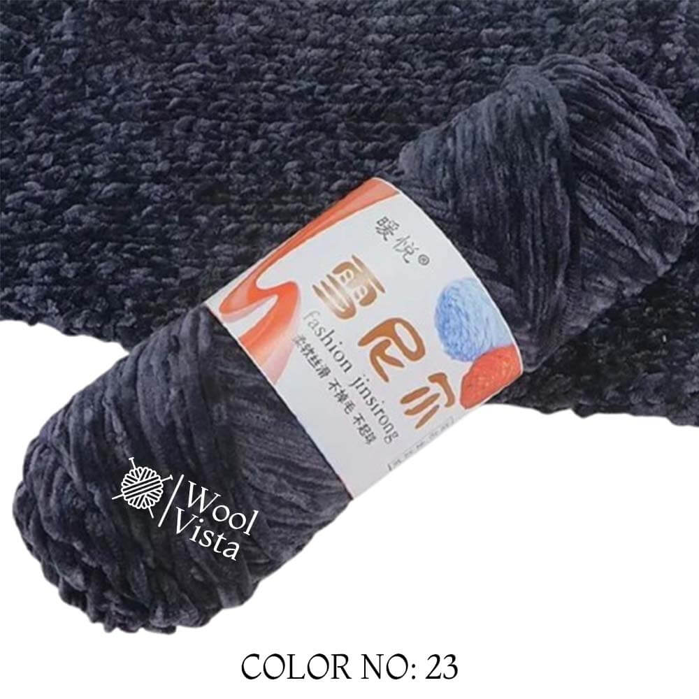 VELVET CHENILLE YARN - VELVET YARN BALL (PACK OF 5)